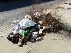 sidewalk trash